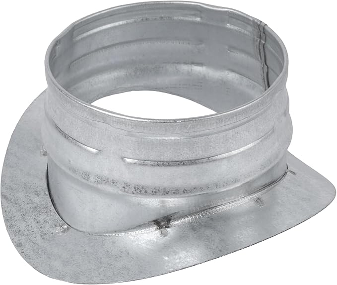 Galvanized Steel Saddle Takeoff – Round 90 Degree Splitter for 6” Duct with 4" Outlet Branch Connector - Range Hood Duct Adapter - Heavy Duty Supply/Exhaust Air Ventilation Duct Work Collar