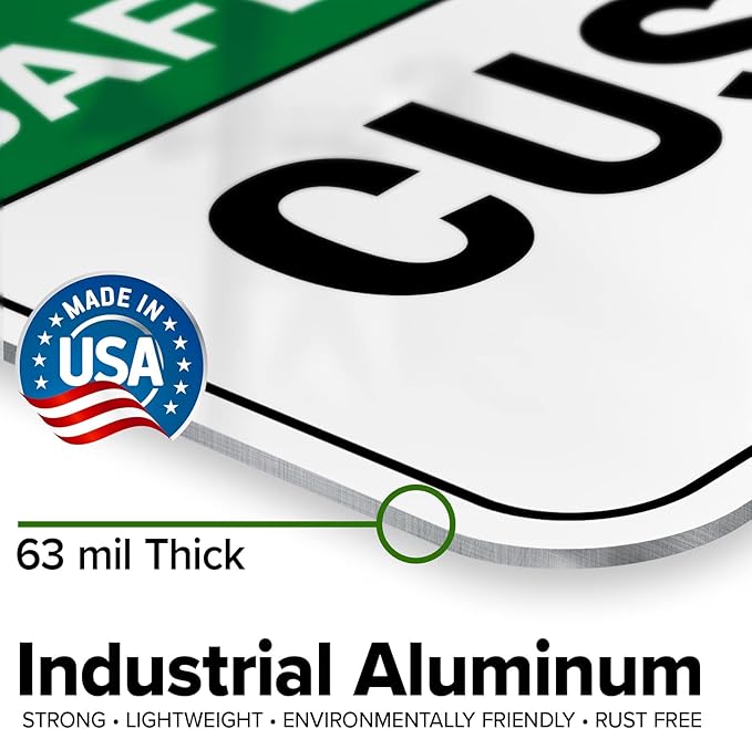 Custom Safety First Sign, Ansi Sign, Osha Compliant, 12x18 Inches, Rust Free .063 Aluminum, Fade Resistant, Made in USA by My Sign Center