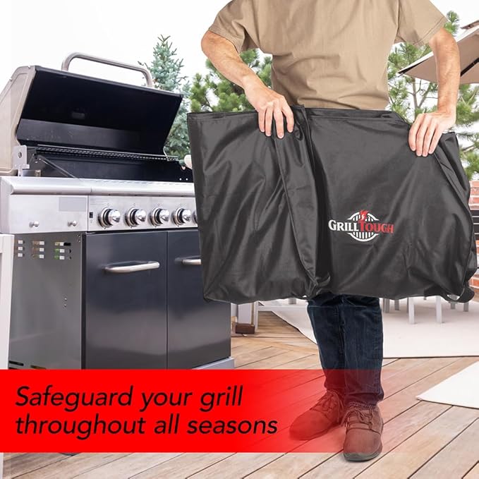 Heavy Duty BBQ Grill Cover for Outdoor Grill, 58 Inch – Waterproof, Weather Resistant, UV & Fade Resistant with Adjustable Straps – Gas Grill Cover for Weber, Charbroil, etc. Charcoal
