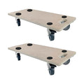 Furniture Mover Dolly Portable Wood Rolling Mover for Heavy Furniture Sofa Cabinet Refrigerator, with 4 360° Rotatable Rubber Universal Wheels, 551 Lbs Capacity, Black (Hardwood Rectangle)