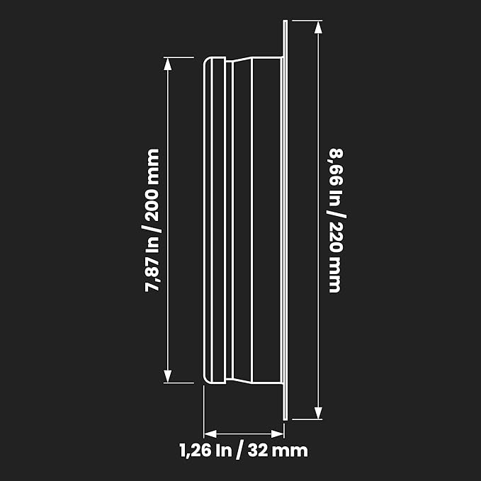 Repa Market 8'' Inch Metal Duct Connector Flange - Air Tight Vent Duct Collar - for Connecting Exhaust, Intake Flex and Straight Ducting - Heating, Cooling Universal HVAC Adapter - Home, Commercial