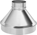 PATIKIL 10 Inch to 4 Inch Round Duct Reducer Increaser Connector, Galvanized Steel Air Duct Adapter Pipe Fitting for Bathroom Kitchen Inline Ventilation Systems, Silver Tone