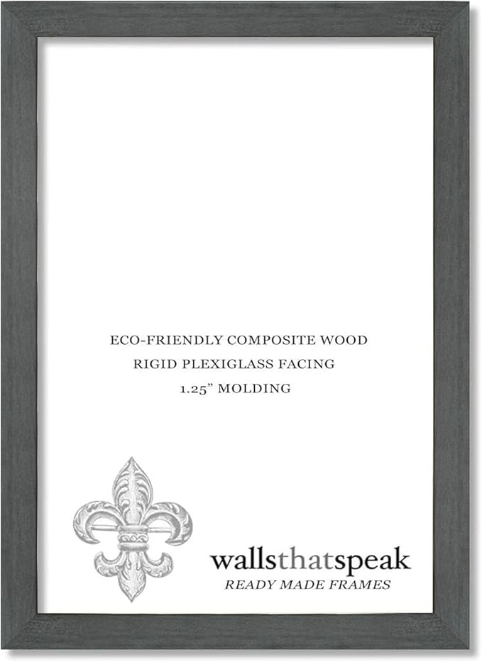wallsthatspeak 20x27 Slate Gray Picture Frame for Puzzles Posters Photos or Artwork