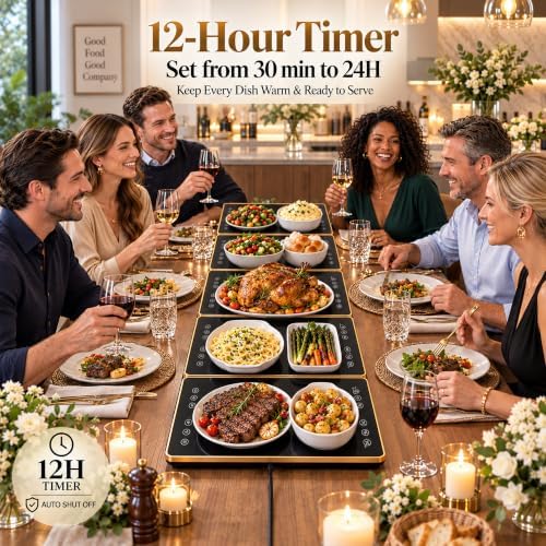 Warming Trays for Buffets Party Extra Large 41"x15", Warming Mat for Food - Image 6