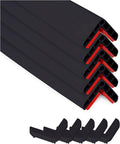 Rubber Bond Wall Corner Guard Edge Protector, 1x1x36 inch Baby Proofing Corner Guards | Self-Adhesive Furniture Edge Strips for Home & Office (5 Pack, Black)