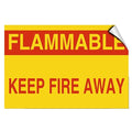 Flammable Keep Fire Away Style B Hazard Flammable Label Decal Sticker 18 Inches X 24 Inches