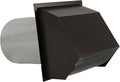 RDP Hooded Wall Vent with Screen and Damper (10 Inch, Brown)
