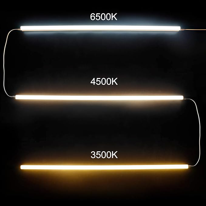 LightingWill 4 Pack LED Shop Light 2FT, Natural White 4000K, 10W, Linkable T5 Integrated Fixture, Utility LED Ceiling Light and Under Cabinet, Corded Electric with Built-in ON/Off Switch