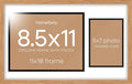 Homeforia 11x18 Diploma Frame with Photo, High End Natural Oak 11 x 18 Certificate Wood Frames with Mat 8.5x11 Diploma and 5x7 Picture, 18x11 Wooden Document Frames, Tempered Glass, Wall Kit, Set of 1