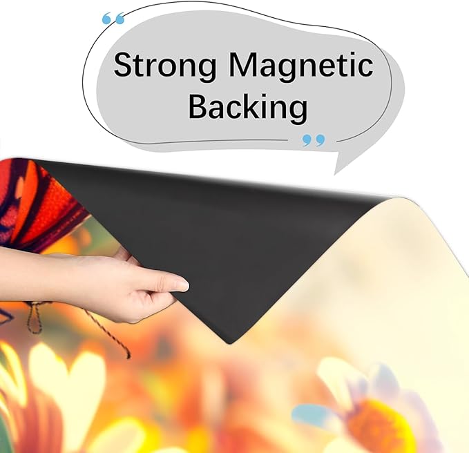 Butterfly Beautiful Flowers Dishwasher Magnet Cover, Reusable Refrigerator Panel Stickers Microwave Front Door Covers Magnets for Kitchen Home Appliances Holiday Party Decorations 23 X 26 in