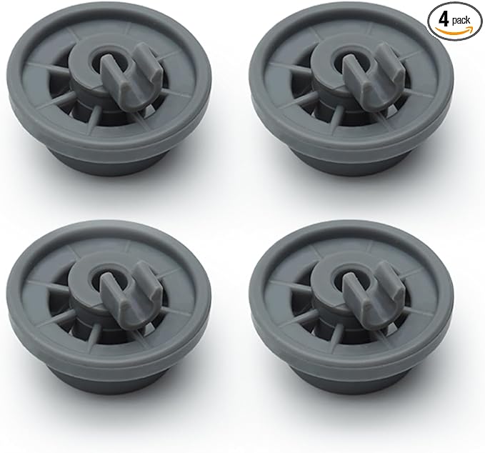 Dishwasher Lower Rack Wheel for Bosch Kenmore Thermador Gaggenau Dishwashers, 12004485 Dishwasher Roller Kit, 12029919 10004343 00617087 AP4512761 1998570 617087 AH3478333 EA3478333, Pack of 4