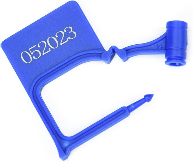 Tamper Proof Plastic Security Padlock Seals Numbered Disposable Safety Tags - Locks Self-Locking for Luggage Medical Clothing (1000 PCS) (Blue)