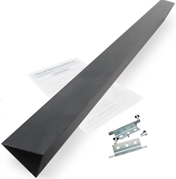 36" Slide In Range or Stove Rear Filler Trim Kit, Universal Fill Strip for Gap Between Slide-In Stove Range and Wall, W10113901A Compatible with Whirlpool and Most Brand, Durable Aluminum, Black