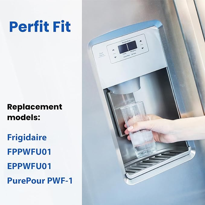FPPWFU01 EPPWFU01 Water Filter Replacement, Compatible with EPPWFU01 PureAdvantage PWF-1, Frigidaire FPPWFU01 PurePour PWF-1 (3 Count)