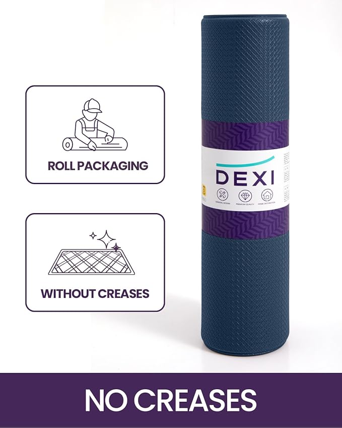 DEXI Kitchen Floor Mats Cushioned Anti Fatigue,17x59, Standing Runner Rug Waterproof, Comfort Memory Foam Padded for Front Sink Laundry, Navy