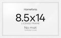 Homeforia 8.5x14 Marriage License Frame White, High End Oak 8.5x14 Certificate White Wood Frames, 8.5by14 Wooden Frame for Wall & Tabletop, 8.5 by 14 Picture Frames, Tempered Glass, Wall Kit, Set of 1