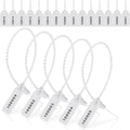 1000 Pcs Plastic Tamper Seals Fire Extinguisher Tags Security Tags Seals Safety Numbered Zip Ties Labels Safety Disposable Self Locking Signage 250 mm Length (White)