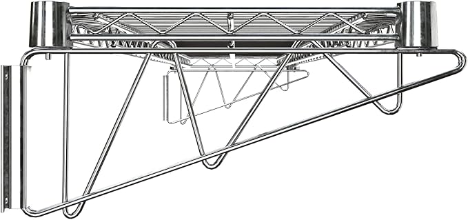 14" x 48" Chrome Wire Wall Mount Shelf
