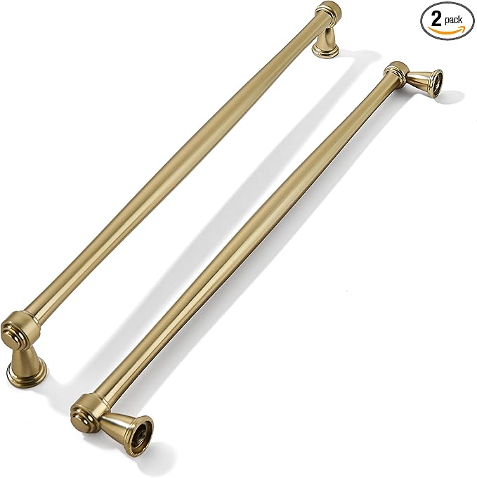 khtumeware 2 Pack 12 Inch(305mm) Champagne Bronze Cabinet Pulls Champagne Brass Kitchen Cabinet Handles Kitchen Cabinet Hardware for Cupboard Drawer Handles Dresser Pulls