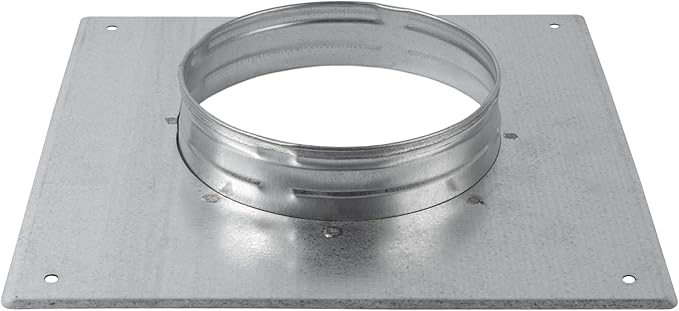 Repa Market 5 Inch Round Duct Flange/Galvanized Steel Vent Connector Plate/Wall or Ceiling Mount Adapter/for Dryer Hose & HVAC/Heavy Duty Air Return, Heating Cooling Exhaust Ventilation Cover