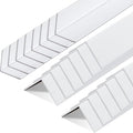 Sasylvia 20 Pcs Wall Corner Protector Guards, Vinyl 1-1/8 x 48 Inches Corner Trim Molding, Avoid Scratching Scuffs, Ease Install and Cleaning for Door Countertop Furniture Cabinet Protection, White