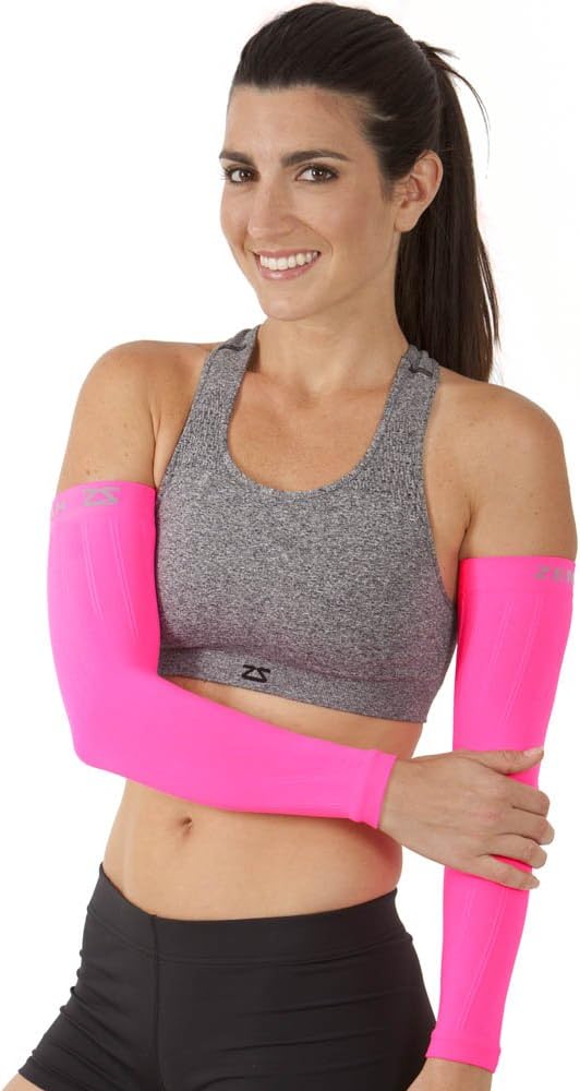 Zensah Compression Arm Sleeves - Made in USA, Thermal Arm Warmers for Cycling and Running with UV Sun Protection