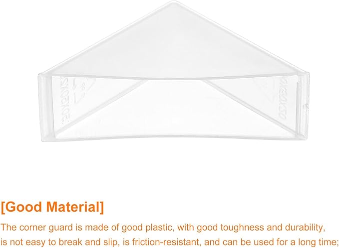 uxcell 20Pcs Plastic Corner Protectors 20x70mm Right Angle Shape Glass Corner Guards Cushion for Corner Protection of Glass, Mirror, Tile, White