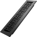 2x12 Inches Heavy Duty Walkable Floor Register Easy Adjust Air Supply Lever Floor Vents - Seattle Design - Vent Cover for Home Floor - Matte Black