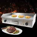 Commercial Electric Griddle, 3000W Countertop Flat Top Grill Dual Control Heavy Duty Stainless Steel Teppanyaki Griddle with Adjustable Temp Control 122°F-572°F 28.6"x15.7"(NO PLUG)