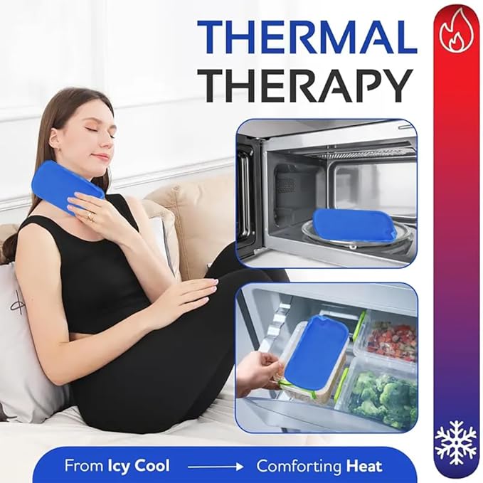 Reusable Hot and Cold Gel Ice Packs for Injuries - Gel Cold Packs for Injuries - Ice Packs Keep Food Fresh - Multiple Shapes and Sizes 6 Variety Pack