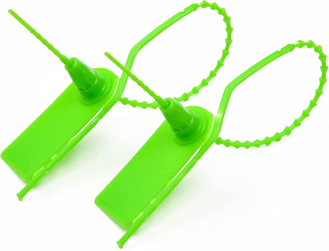 1000 PCS Plastic Tamper Seals Pull Tight Security Seals Tags Breakaway Seals Numbered Zip Ties Disposable Self-Locking Ties for Fire Extinguisher, Tear Off Type, 210mm Length