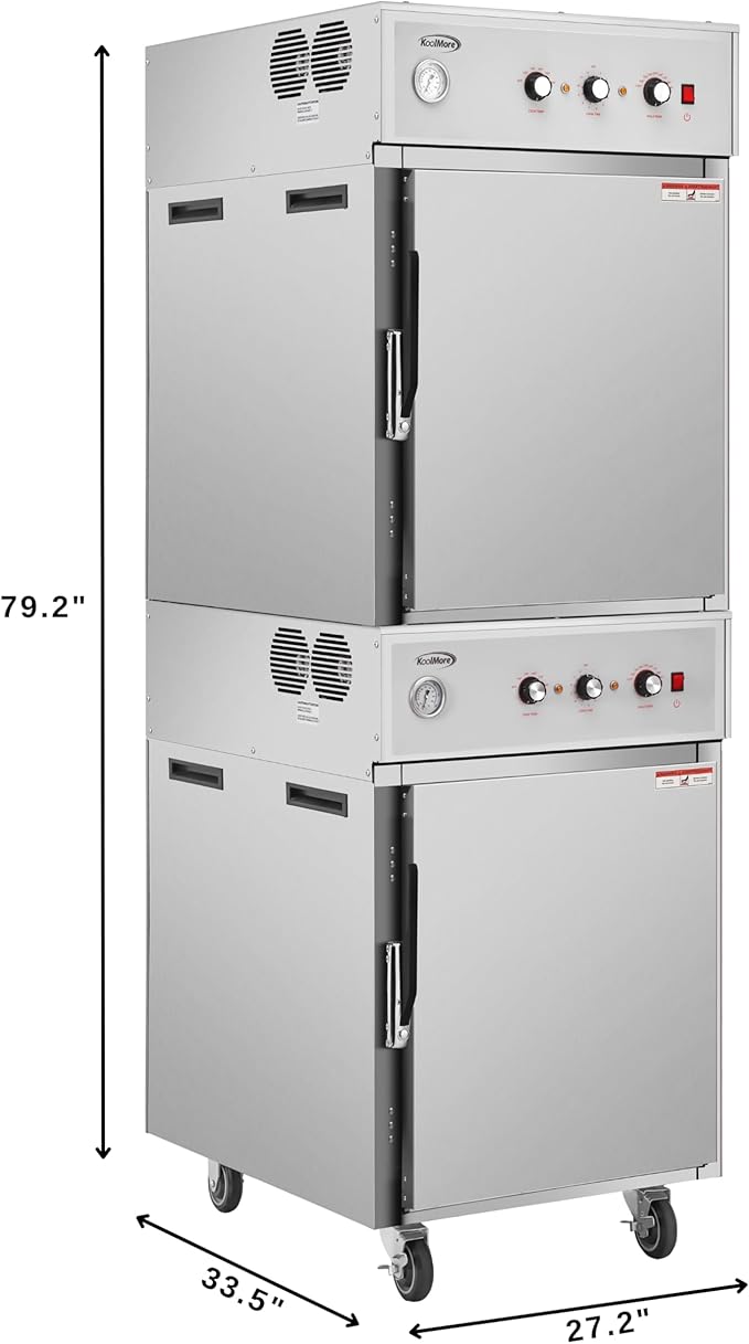 KoolMore Commercial Full-Size Two Door Cook and Hold Oven 3,000 W and 208/240V, UL Listed in Stainless-Steel (KM-CCAH3-2D)