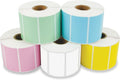 Spartan Industrial - 2.25" X 1.25" Direct Thermal Labels 5 Colors (5 Rolls, 1000/Roll) Perforated Barcode Address Stickers - Compatible with Rollo and Zebra Desktop Printers