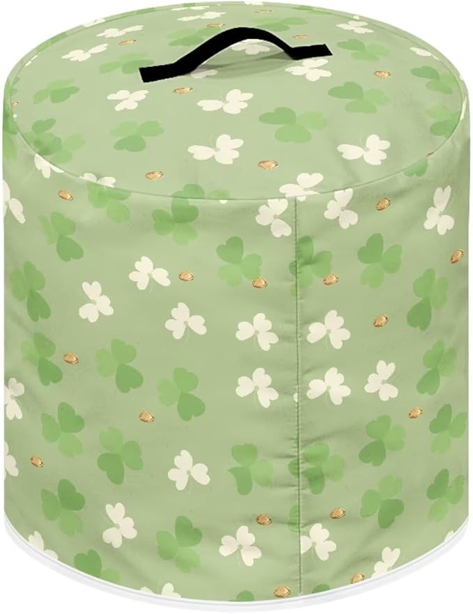 Pressure Cooker Cover for Women,Green Leaf Leave Insulated Rice Cooker Cover with Easy to Clean Lining Stain Resistant Dust Cover with Pockets for Instant Pot 3 Quart Appliance Cover