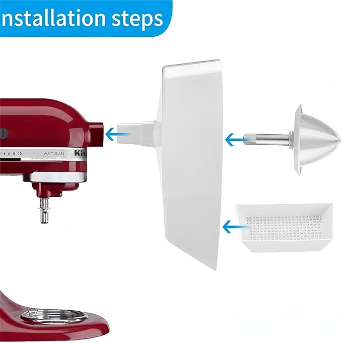 KitchenAid Citrus Juicer Attachment, Cold Press Technology for Maximum Juice Yield, Metal Construction for Artisan 5 Quart & 600 Series Stand Mixers, Includes Pulp Strainer