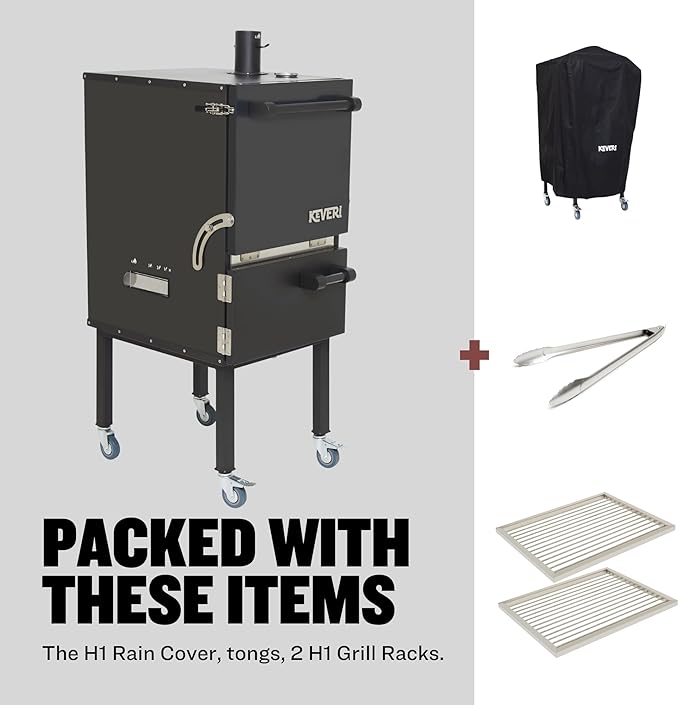 Keveri H1 Black Truffle | Multi-Purpose Charcoal Oven | Grill, Smoker, Roast, Bake, Pizza Oven