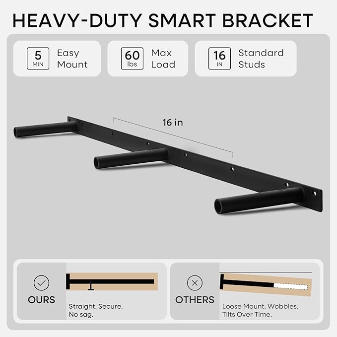 Homeforia 48 inch Golden Oak Floating Shelf, High End Solid Real Wood 48inch Small Floating Shelves for Wall Mounted, Oak Wooden 48in Floating Shelves, Heavy Duty Bracket, 48 X 6.5 X 1.75 in, Set of 3