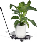 22 Inch Plant Rollers with Wheels - Heavy Duty Steel Round Dolly for Easy Indoor/Outdoor Movement, Removable Handle & 360° Swivel Wheels, Perfect for Large Pots, Planters & Trees