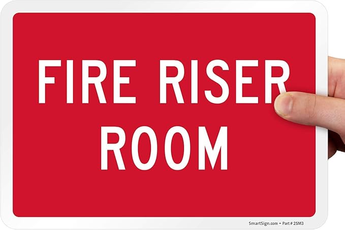 SmartSign "Fire Riser Room" Label | 7" x 10" Laminated Vinyl