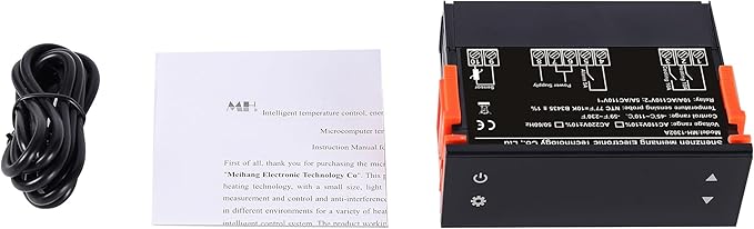 Temp Control Thermostat Operating Voltage AC110V Includes relays*3 Temperature Probe 1m Fully Automatic Intelligent Control System for All Types of Heating and Cooling Equipment.