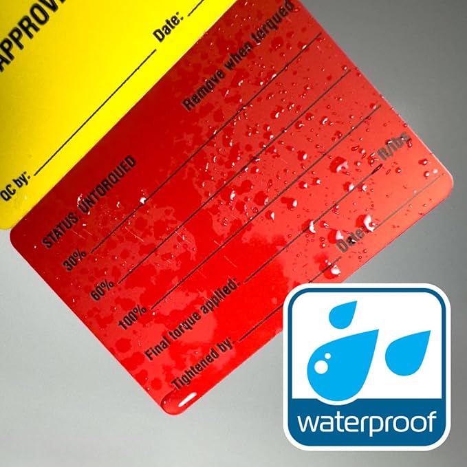 INCOM Manufacturing Numbered 3-Stage Flange Management Tags, Heavy Duty All-Weather DuraPly™, 2.75 inch x 7.9 inch, 100 Pack, TG8033PT100CN