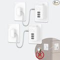 2 Pack Refrigerator Locks with 3 Digit Code, Easy Install Fridge Lock Combination, Premium Freezer Lock, Child Proof Cabinet Locks for Refrigerators, Drawers, Closets, Windows (White)