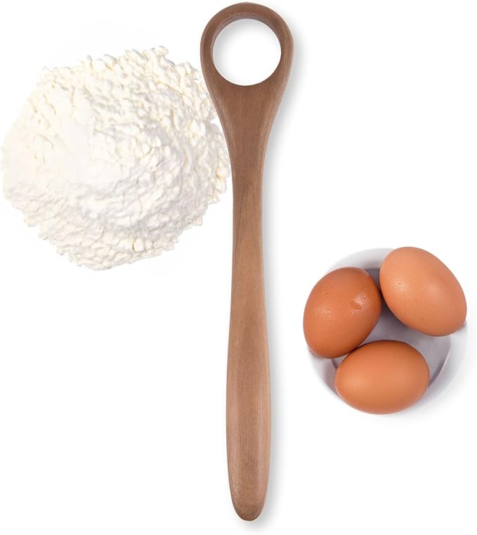 Danish Dough Whisk - Bread Wisking Tool for Mixing - Sourdough Wood Stirrer for Pastries, Egg, Pizza (1)