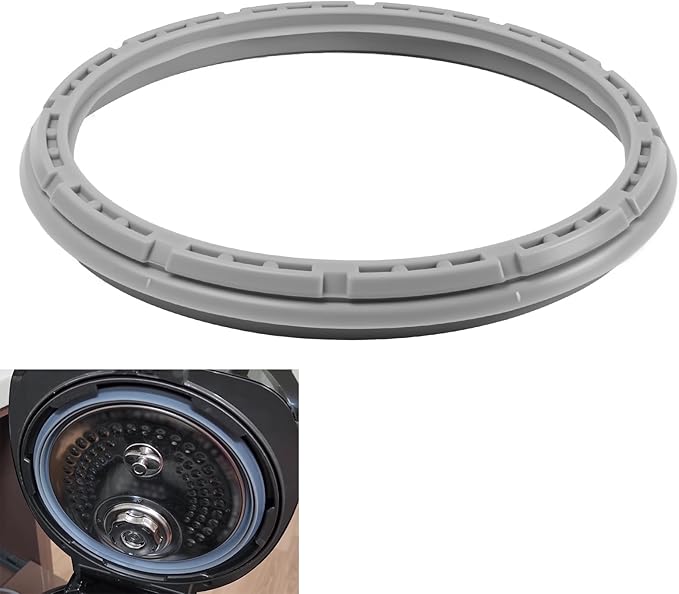 1 Pc Silicone Pressure Rice Cooker Gasket Fits for 6-Cup CUCKOO IH Pressure Rice Cooker CCP-DH06, Replacement Dual Motion Rubber Packing Ring, Replacement Rubber Packing/Gasket, for Rice Cookers