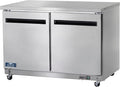 Arctic Air AUC48R 48" Undercounter Worktop Refrigerator - 12 Cubic Feet, 2 Section, 2 Doors, Stainless Steel, 115v