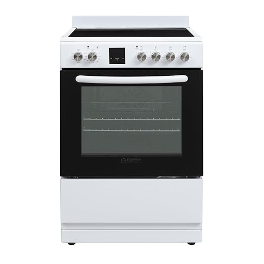 Equator 24" Electric Range in White, Ceramic Cooktop, Convection Oven & Air Fry Function – Compact Freestanding Stove for Baking, Broiling, Grilling, Air Frying & Everyday Cooking