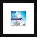 Americanflat 8x8 Picture Frame with Shatter-Resistant Glass - Use as 4x4 Frame with Mat or Display 8x8 Photo Without Mat - Signature Collection - Square Frames for Tabletop and Wall Display - Black