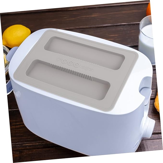 Cabilock Bread Machine Accessories 2-Piece Silicone Toaster Cover Lid for 2-Slice Toaster Dust Protection and Extend Appliance Life 6.25X3.93X0.70 Inch