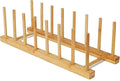 Bamboo Wooden Dish Rack for Cabinets,Plate Organizer for Cabinet Space Saver,Vertical Plate Holder for CabinetsPlates Organizer for Kitchen Cabinets Pot Cutting Board OrganizerDish Storage Rack Stand