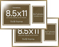 Homeforia 11x18 Bronze Diploma Frame with Photo, High End Metal 11 x 18 Certificate Frame with Mat for 8.5x11 Diploma and 5x7 Picture, 18x11 Award Graduation Frames, Tempered Glass, Wall Kit, Set of 2